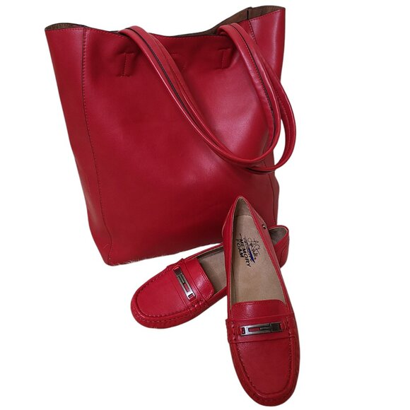 Life Stride Velocity Flex Red Shoes & Town & Country Large Red Bag - Picture 1 of 15